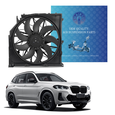 E83 Motor Voltajı için Radyatör Soğutma Ventilatörü 600W ISO TS15949 Sertifikalı 17113442089 17423442096